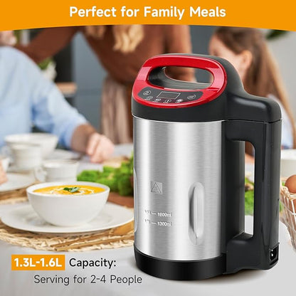 Homtone 1.6L Soup Maker Machine, Stainless Steel Soup Maker Blender - Image 2