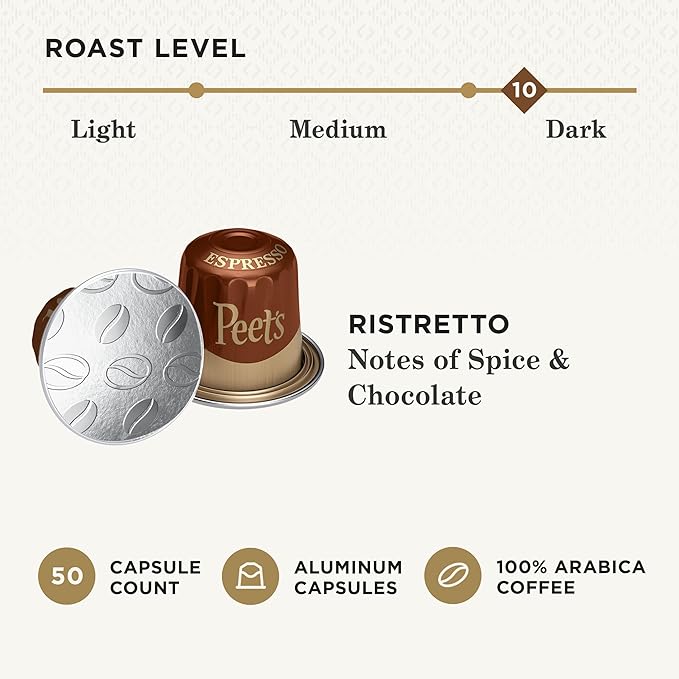 Peet's Coffee, Dark Roast Espresso Capsules, Compatible - Image 3