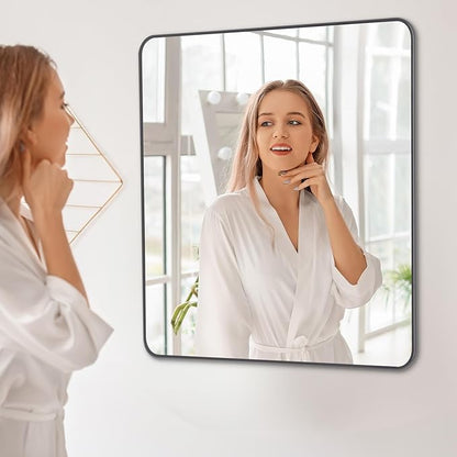 36" x 36"Bathroom Mirror, Matte Black Wall Mirror - Image 4