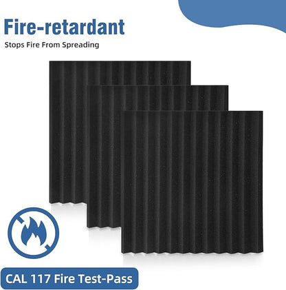 HWLIYUTAI 100 Pack Acoustic Panels 1 X 12 X 12 Inches - Image 3