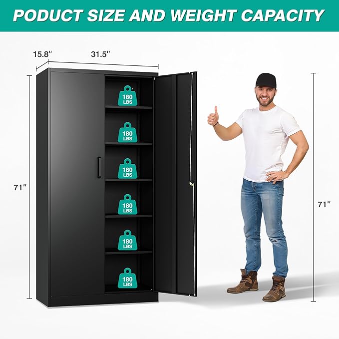 SISESOL Metal Storage Cabinet - Image 3