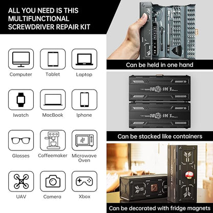 Small Electric Screwdriver Set, JAKEMY Smart 3 Torque Cordless Screwdriver Kit - Image 2