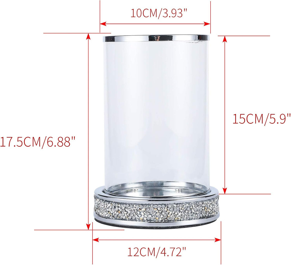 Pillar Candle Holders set of 2,Hurricane Candle Holders for Pillar Candle,Gla...