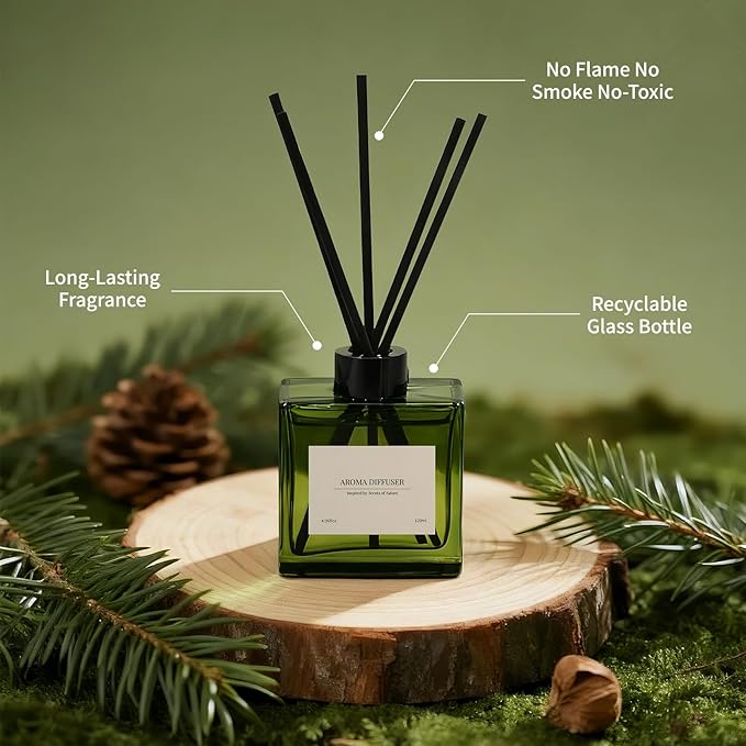 Reed Diffuser, 4 oz Rose Scent Diffuser - Image 3