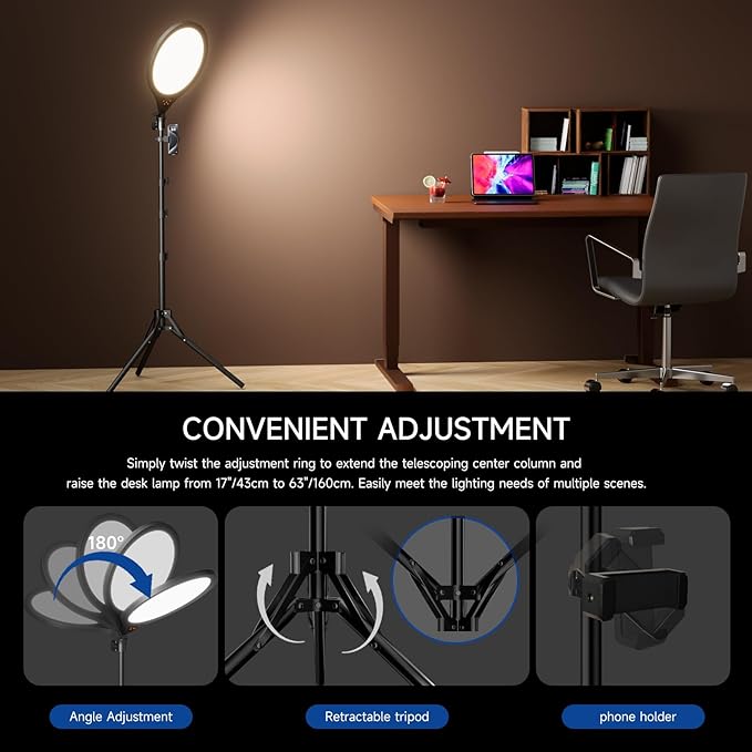 Ring Light Tripod for iPhone, Professional LED Ringlight for Video Recording - Image 6