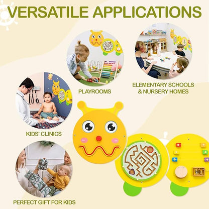Monläurd® Caterpillar Montessori Busy Board, Sensory Board, Educational Toys - Image 3