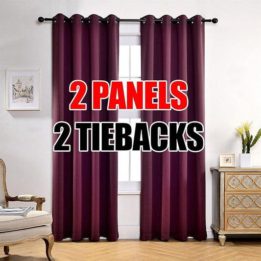 MIUCO Room Darkening Grommet Thermal Insulated Blackout Window Curtains Panels by MIUCO