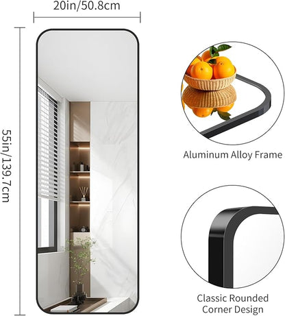 FORBATH Bathroom Mirror 20" x 55", Rectangle Black Bathroom Mirror - Image 6