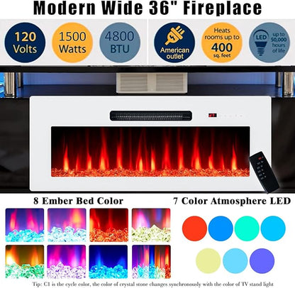 AMERLIFE Fireplace TV Stand - Image 2