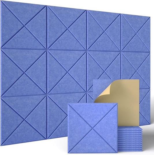 Sonicism 12 Pack X-Lined Acoustic Panels by Sonicism