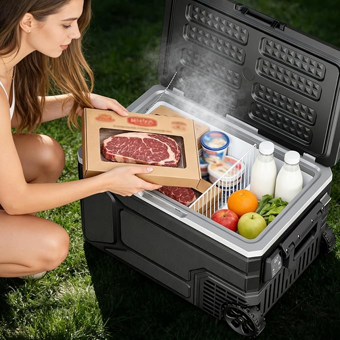 12V Portable Refrigerator, 68 Quart Dual-Voltage 12V/24V DC Car Cooler - Image 8