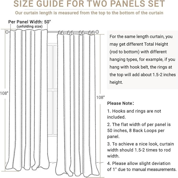 100% Blackout Shield Linen Blackout Curtains - Image 8