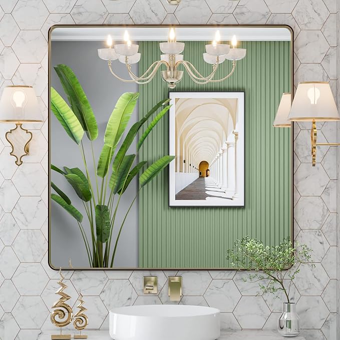 LOAAO 36”X36” Bronze Bathroom Mirrors by LOAAO