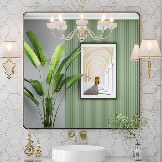 LOAAO 36”X36” Bronze Bathroom Mirrors by LOAAO
