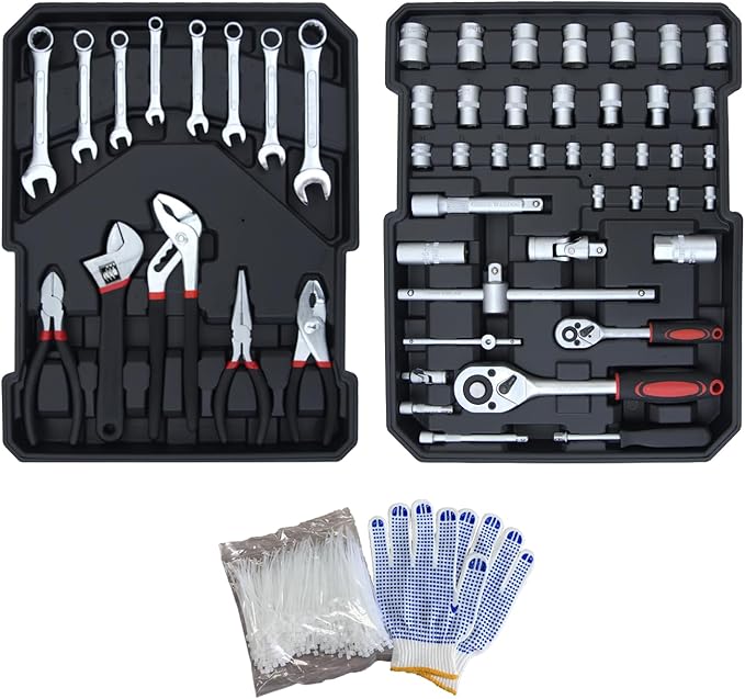 678PCS Complete Home Tool Set Versatile Rolling Tool Kit - Image 3