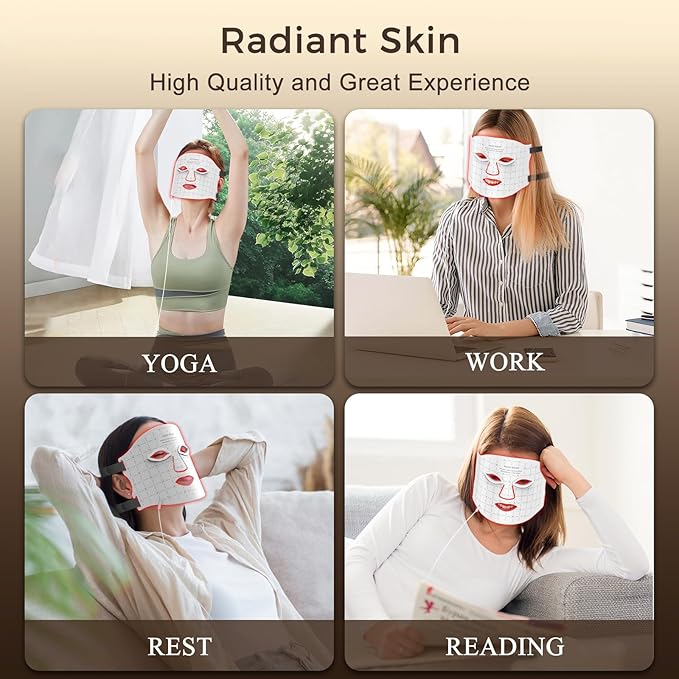 Red Light Therapy for Face & Neck, 7-1 Colors LED Light Therapy mask, - Image 6