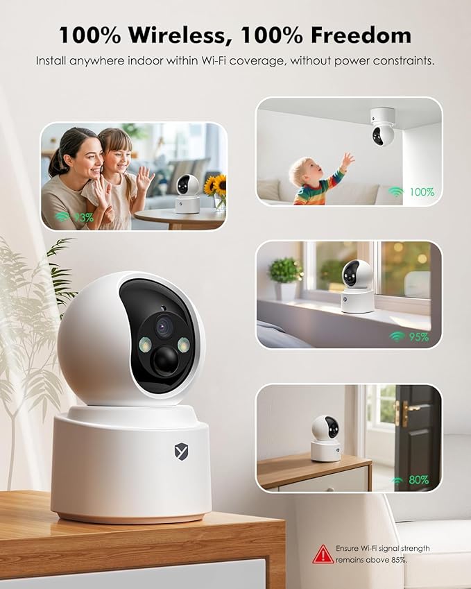 2.5K 4MP Pan/Tilt Security Camera Indoor - Image 3