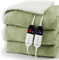 Heated Blanket Electric Blanket Queen Waffle, 84x90 Inches Dual Controllers by blunique