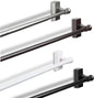 Rod Desyne 7/16 Inch Magnetic Curtain Rod, 28-48 Inch, Black
