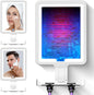 Heated Shower Mirror Fogless for Shaving, 3 Color Dimming Shower Shaving Mirror, 9.5 * 8inch Anti-Fog Shower Mirror with Lights, Wall-Mounted Large Shaving Mirror with Razor Holder