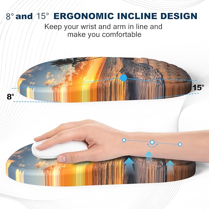 Ergonomic Mouse Pad and Keyboard Wrist Rest - Image 3