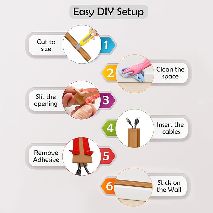 Rubber Bond TV Cord Hider Cable Protector - Image 7