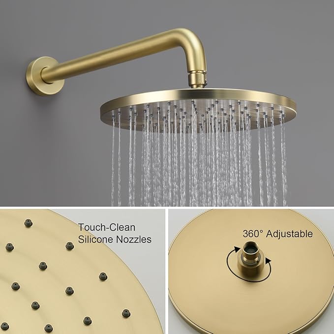 Iriber Shower System Wall Mounted Shower Faucet Mixer Set - Image 4