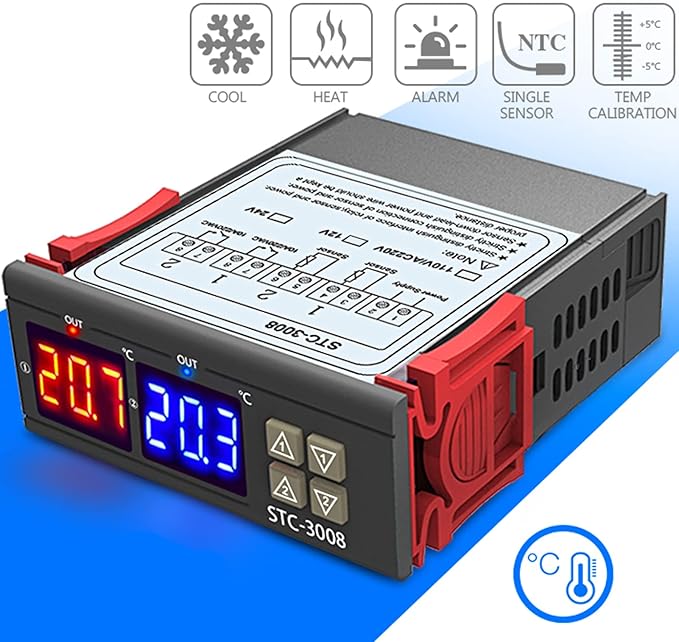 Oumefar Digital Display Intelligent Temperature Controller Dual Control - Image 3