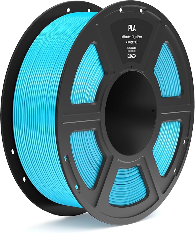 ELEGOO PLA Filament 1.75mm Sky Blue 1KG, 3D Printer Filament Dimensional by ELEGOO