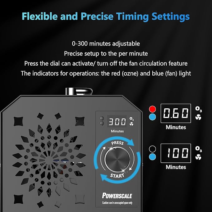 PowerScale Ozone Generator 90, 000mg/h O3 Intelligent Control Ozone Odor - Image 2