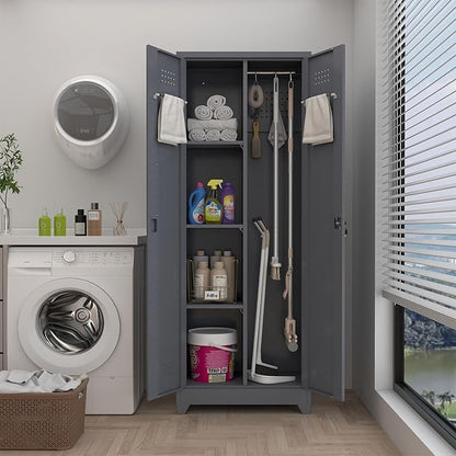 GREATMEET Broom Closet, Broom Closet Cabinet - Image 2