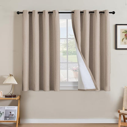 H.VERSAILTEX Linen Curtains 100% Blackout Curtains by HVERSAILTEX