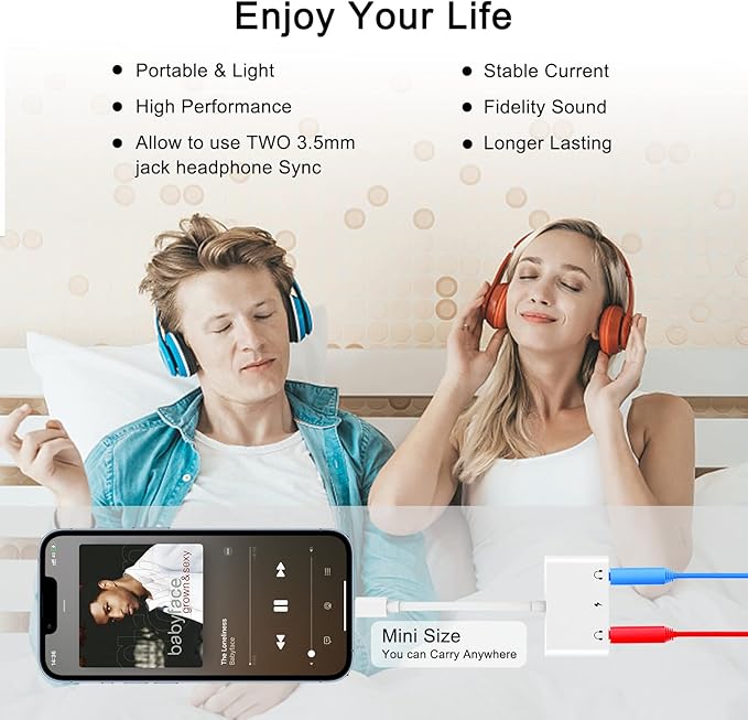 Unitrox 3 in 1 Dual 3.5mm Headphone Jack Adapter - Image 8