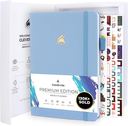Clever Fox Planner Premium Edition – Undated Luxurious Weekly & Monthly Planner by CleverFox