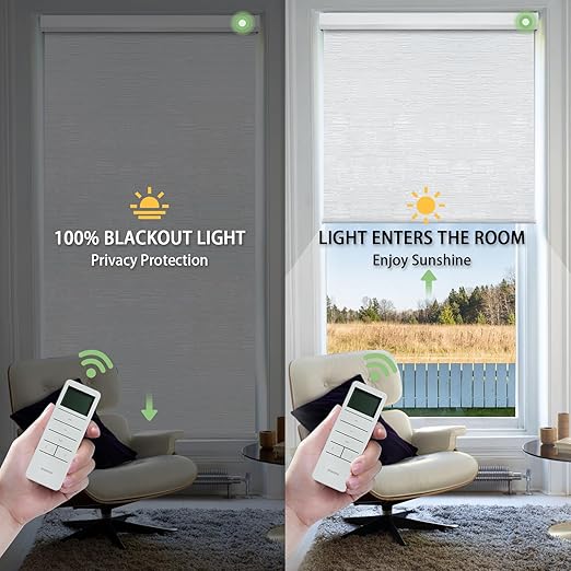 Motorized Blinds with Remote, Automatic Shades Work with Alexa/Google/Apple Home - Image 2