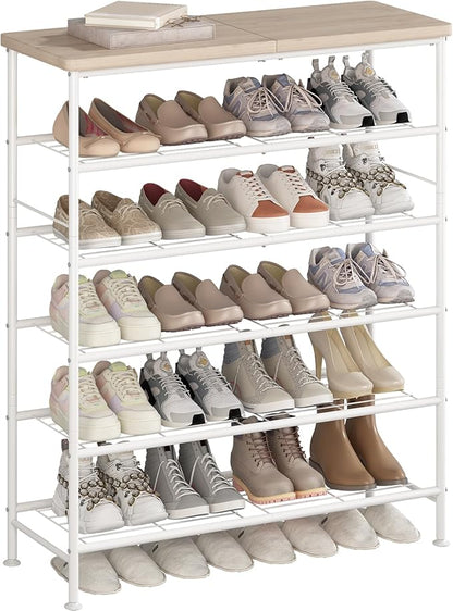 SUOERNUO Shoe Rack Organizer 6 Tier by MAKELIFESIMPLE