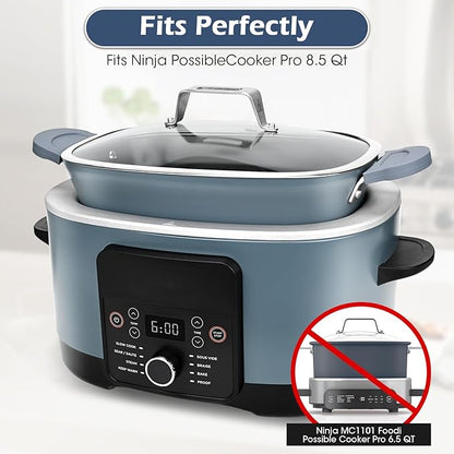 For Ninja Crockpot Slow Cooker Silicone Pot Handle Cover, - Image 2