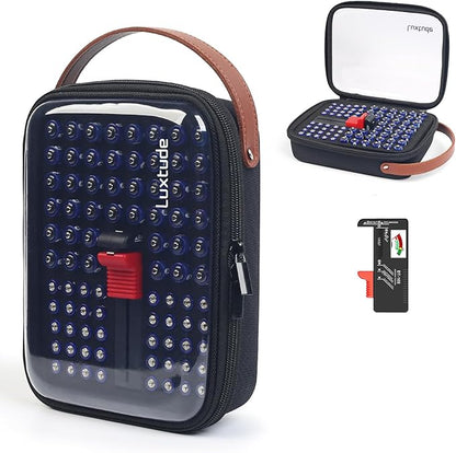 Luxtude Battery Storage Organizer, Batteries Holder Organizers by Luxtude