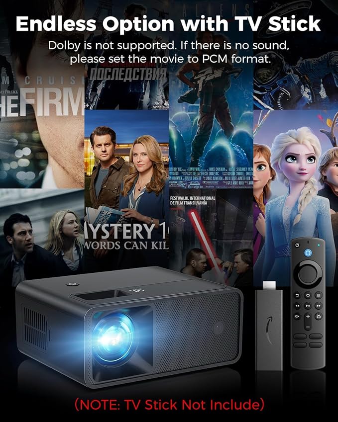 CiBest Mini Projector, Upgraded Full HD 1080P Support Video Projector, Portable - Image 3