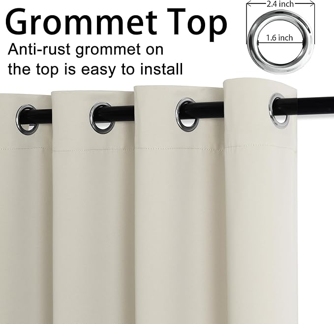 JIUZHEN Short Curtains Kitchen Half Window Blackout Curtains - Image 5