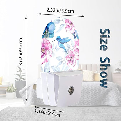 Axxitude Hummingbird Pink Flower Night Lights Plug into Wall - Image 3