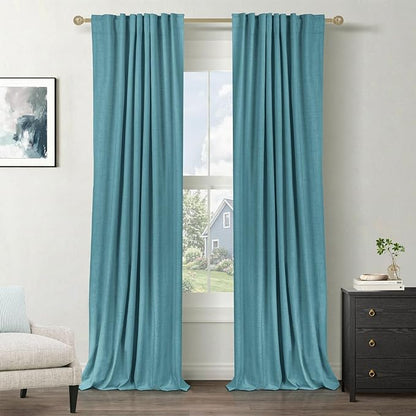 100% Blackout Shield Linen Blackout Curtains by 100BlackoutShield