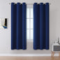 DUALIFE Navy Blue Kitchen Curtains by DUALIFE