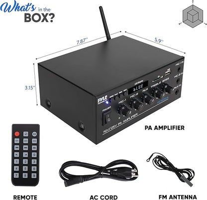 Pyle Compact Mini Home Power Amplifier - 40W Smart Small Audio Stereo Receiver - Image 7