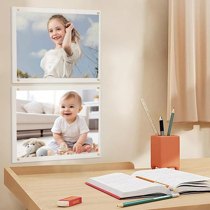 Kalami 8x10 Picture Frame Wall Mount Self Adhesive, Full Frame Size 10x11 - Image 6