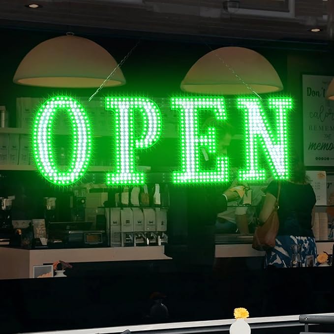 Open Sign for Business Super Bright LED Flashing Open Signs 40x14 Inch Large - Image 9