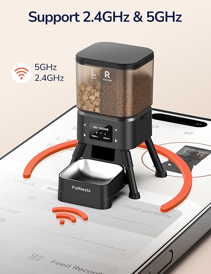 Dual Chamber Automatic Cat Feeder, Smart WiFi Pet Food Dispenser - Image 2