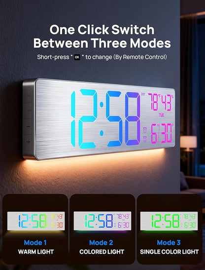 18.5" Large Digital Wall Clock - Image 4