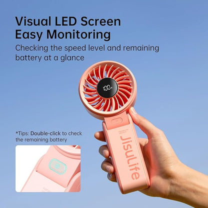 JISULIFE Handheld Fan Life7 – Ultimate Flexibility: High-Power Motor, LED - Image 5