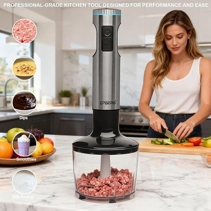 Handheld Immersion Blender Bundle, 1000W Powerful 11-in-1 Set - Image 7